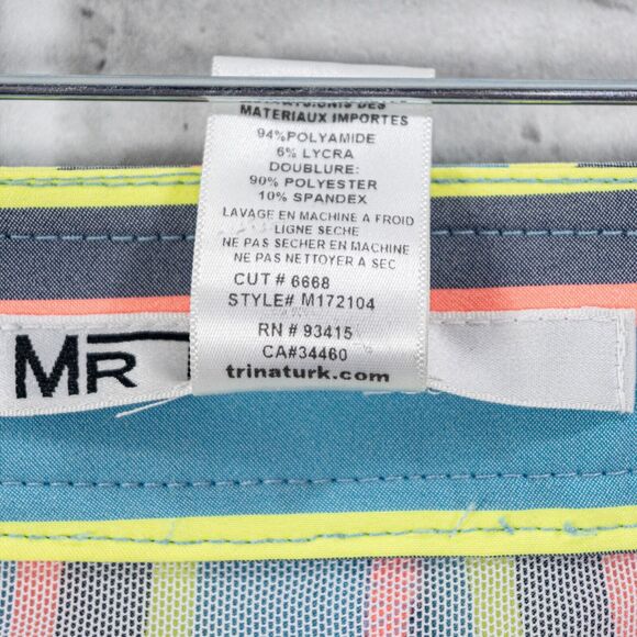 MR TURK Men's stripe Swim Trunks lined size 34 3' inseam - Picture 6 of 6